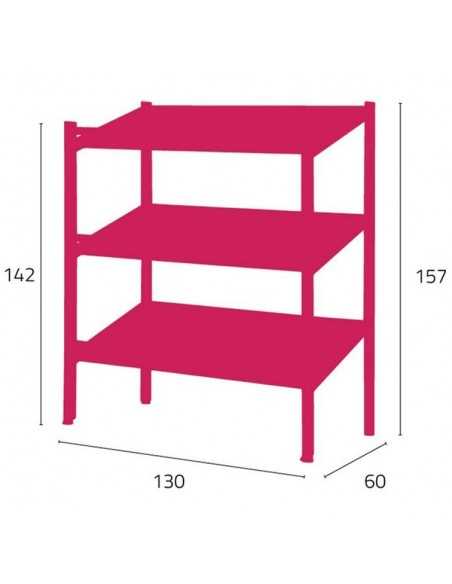 Espositore Ortofrutta - N. 3 ripiani inclinati - cm 131 x 60 x 157h