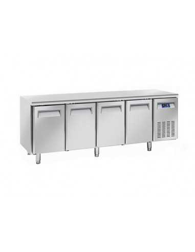 Tavolo refrigerato - N. 4 porte - cm 225 x 70 x 85 h