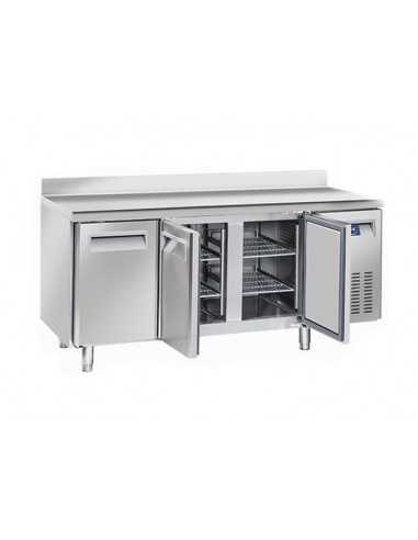 Tavolo refrigerato - Alzatina - N. 3 porte - cm 180 x 70 x 85 h