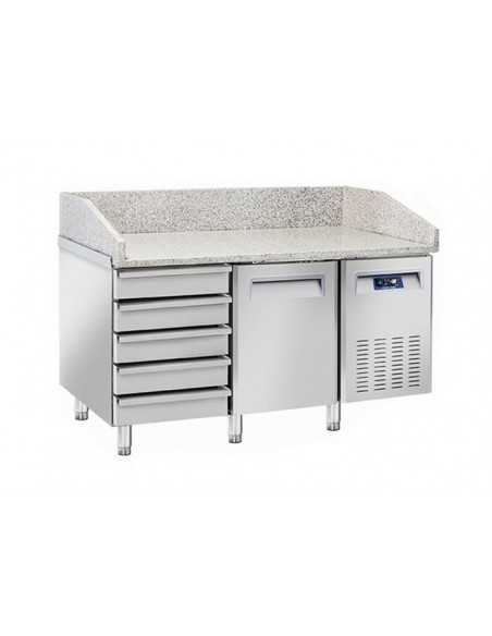 Pizza counter with 1 door and drawer - cm 150 x 80 x 104 h Pizza counter with 1 door and drawer - cm 150 x 80 x 104 h
