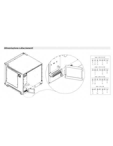 Horno eléctrico - N. 5 x  GN 1/1 - Cm 71.5 x 80 x 67 h