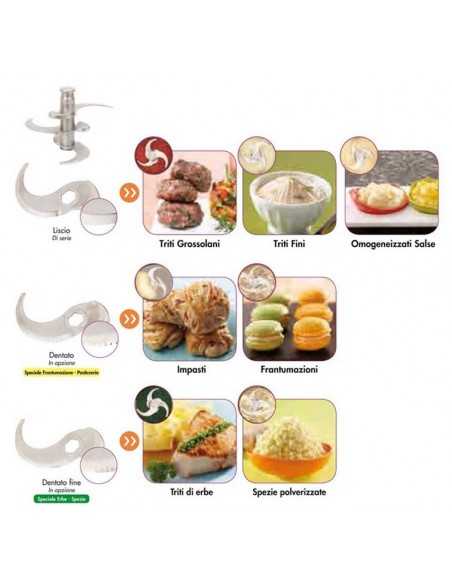 Cutter floor - Capacity lt 15 - Speed changer - cm 37 x 61,5 x 62 h