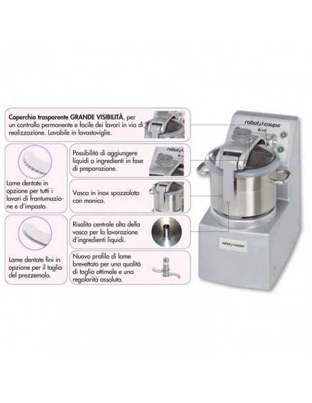 Cutter da banco - Capacità lt 11.5 - 2 velocità - cm 34,5 x 56 x 60 h