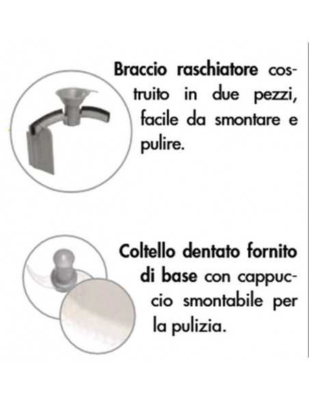 Omogeneizzatore - Capacità lt 3.7 - N.1 velocità - cm 21 x 33 x 42 h