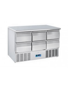 Saladette refrigerata - N. 6 cassetti - cm 136.5 x 70 x...