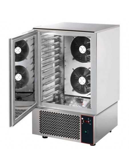 Abatidor y congelador digital, 20 bandejas GN 1/1 o 60 x 40 cm, 340 litros - cm 75 x 75 x 208/210 h
