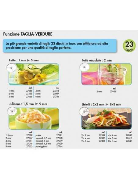 Cutter Tagliaverdure professioanle - Capacità lt 2.9 - cm 22 x 28 x 72 h