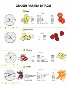 Tagliaverdure e mozzarella - Coperti da 50 a 400 più - 1 velocità 2