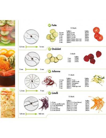 Vegetable and mozzarella cutter - Place settings from 50 to 300 - No. 1 speed