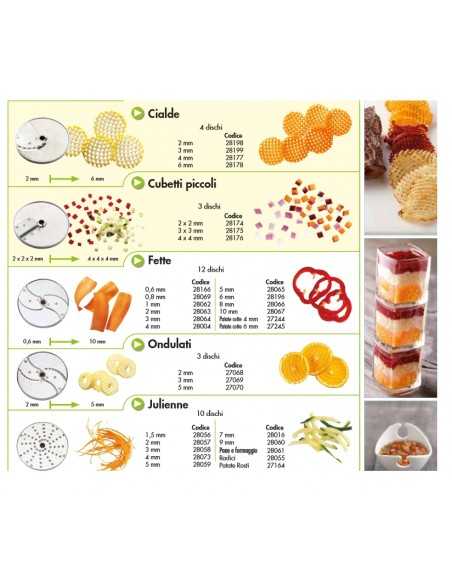 Vegetable and mozzarella cutter - Covers from 50 to 300 Vegetable and mozzarella cutter - Covers from 50 to 300