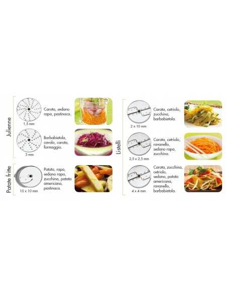 Vegetable and mozzarella cutter - Covers from 100 to 1000 Vegetable and mozzarella cutter - Covers from 100 to 1000