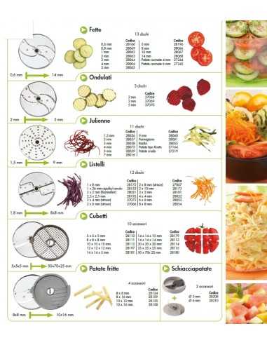 Vegetable and mozzarella cutter - Covers from 300 to 3000