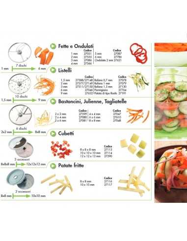 Vegetable and mozzarella cutter - Covers from 20 to 60