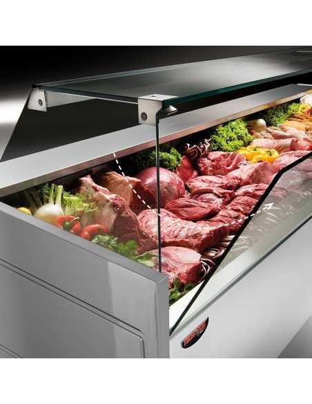 Banco de Alimentos - Frente Alto - Ventilado - Vidrio recto - cm 296 x 99.8 -119.1 h