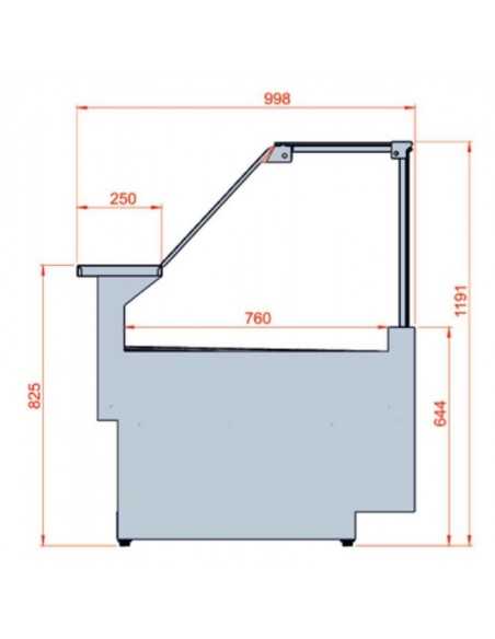 Banco neutra - Alto frente - vidrio recto - cm 104 x 99.8 x 119.1 h
