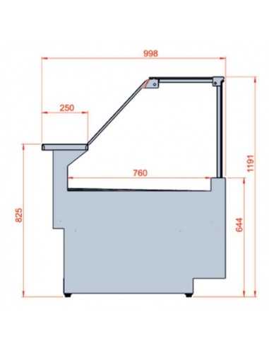 Neutral bench - High front - Straight glass -...