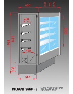 Refrigerated wall - Sliding doors - For pre-packaged meat... 2