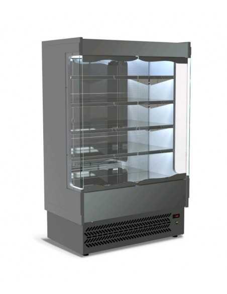 Murale refrigerato inox per salumi e latticini con 3 porte a battente e 4 ripiani - cm 195,5 x 76,5 x 203 h