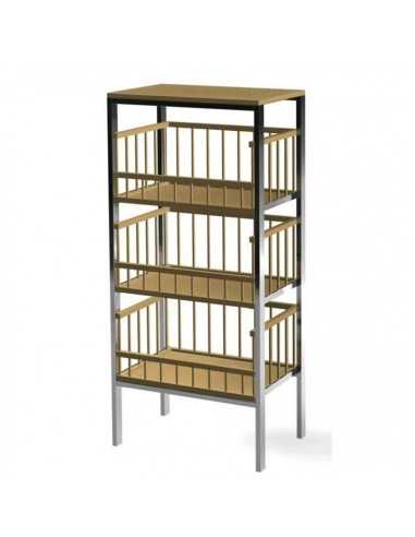 Espositore pane con 4 ceste - cm 64.5 x 40 x 173 h