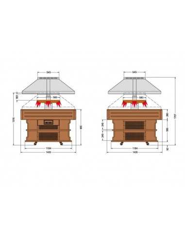 Island buffet - Bagnomaria - cm 107.5 x 107.5 x...