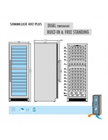 Espositore per vini - Temperatura +10°+20°C  /...