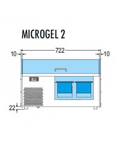 Ice cream counter - N. 4 x 2.5Lt or 2 x 5/7Lt -...