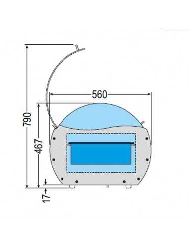 Vitrina de helados -N. 6 x 2.5Lt o 3 x 5/7Lt -...