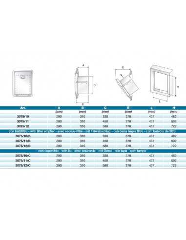 Tramoggia solid waste - Cover - cm 43.7 x 31 x...