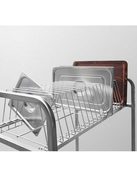 Scolavassoi - Portata vassoi/coperchi n° 60 - cm 102x62x143h