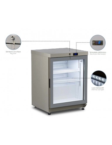Refrigerator cabinet - Capacity liters 120 - cm 61 x 60.5 x 84h