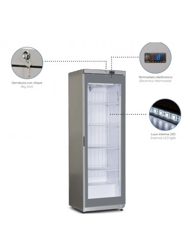 Refrigerator cabinet - Capacity  liters 375 - cm 60.5 x 67.3 x 188.6h