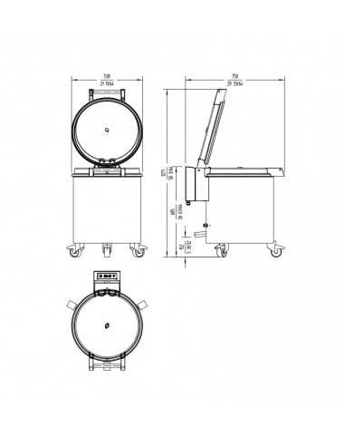 Vegetable centrifuge - Load per cycle kg 6 - cm...