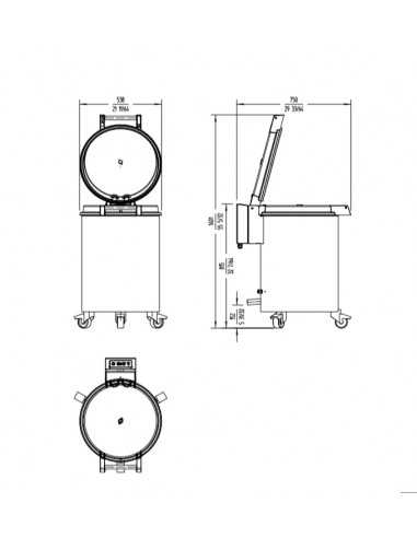 Vegetable centrifuge - Load per cycle kg 12 -...