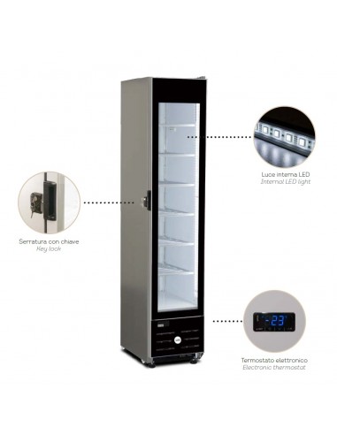 Freezer cabinet - Capacity lt 170 - cm 40 x 57.4 x 184.8 h