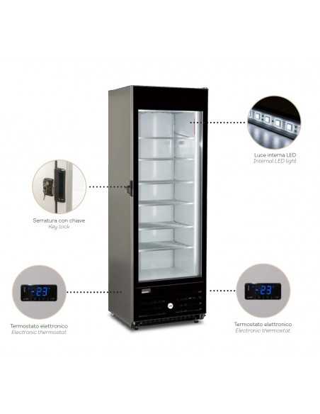 Vetrina Freezer per Gelati e Surgelati - Capacità litri 416 - cm 67 x 68 x 200 h