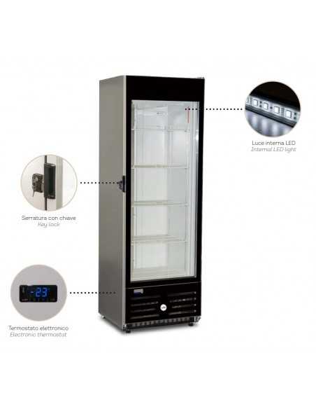 Vitrina Refrigerada para Bebidas y Productos Frescos - Capacidad lt 416 - cm 68 x 64.4 x 200 h