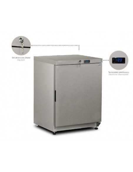 Freezer Cabinet for Ice Cream and Frozen Foods - Capacity 100 lt - cm 60 x 61.4 x 84 h