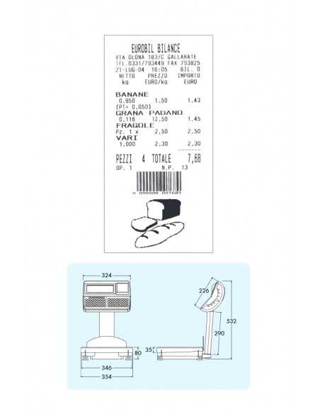 Budget - Thermal printer - 2 operators - rest function - cm 35.4 x 53.2 h