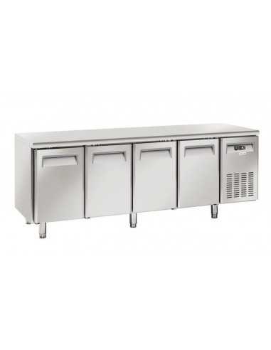 Tavolo refrigerato - N. 4 porte - cm 225 x 70 x...