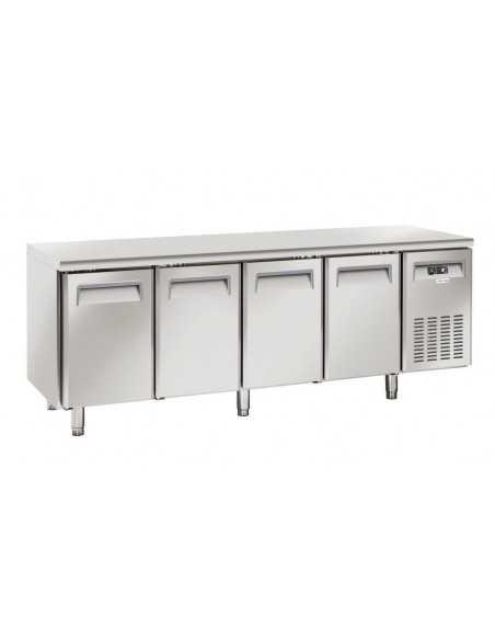 Refrigerated table - N. 4 doors - cm 225 x 70 x 85 h