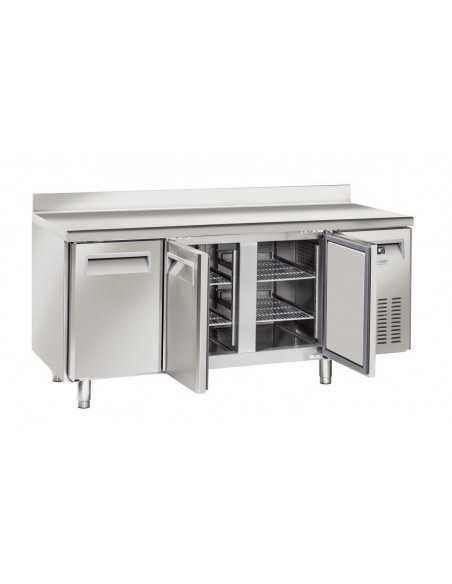 Tavolo refrigerato - Alzatina - N. 3 porte - cm 180 x 70 x 85 h