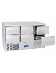 Saladette refrigerata - N. 6 cassetti - cm 136.5 x 70 x... 2