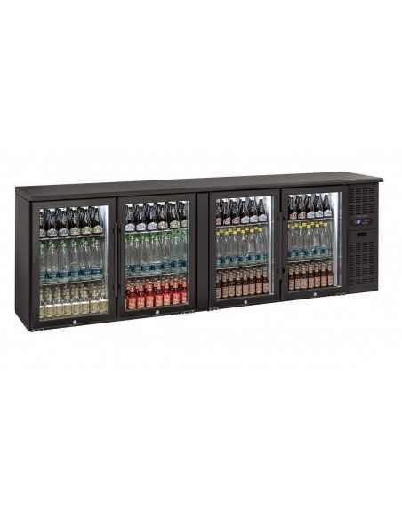 Refrigerated Display Case - 4 Doors - Capacity Lt 670 - cm 254 x 51.5 x 86h