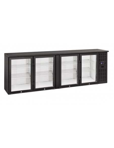 Refrigerated Display Case - 4 Doors - Capacity Lt 670 - cm 254 x 51.5 x 86h