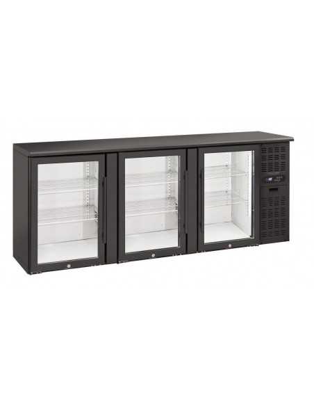 Vetrina espositiva refrigerata - 3 Porte - Capacità Lt 500 - cm 208.5 x 51,5 x 86h