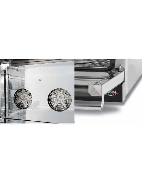 Horno eléctrico de convección para 4 bandejas 43,5 x 32 cm con puerta abatible - cm 58,9 x 68 x 58 h