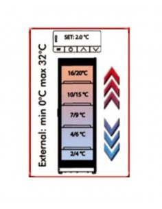 Bodega de vino - Temperatura +/+15 °C - cm 61 x 60.5 x... 2