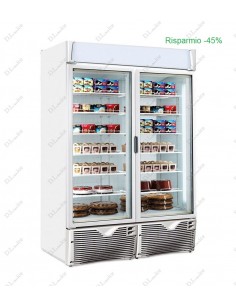 Freezer cabinet with glass door - Capacity 1047 liters -...