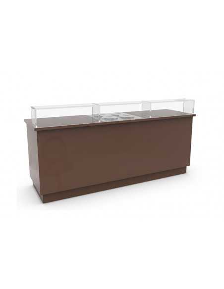Banco gelateria - N. 4 carapine da litri 7.5 -  Cm 65,3 x 64,6 x 100 h