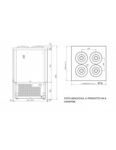 Banco gelateria - N. 6 carapine da litri 7.5 -...